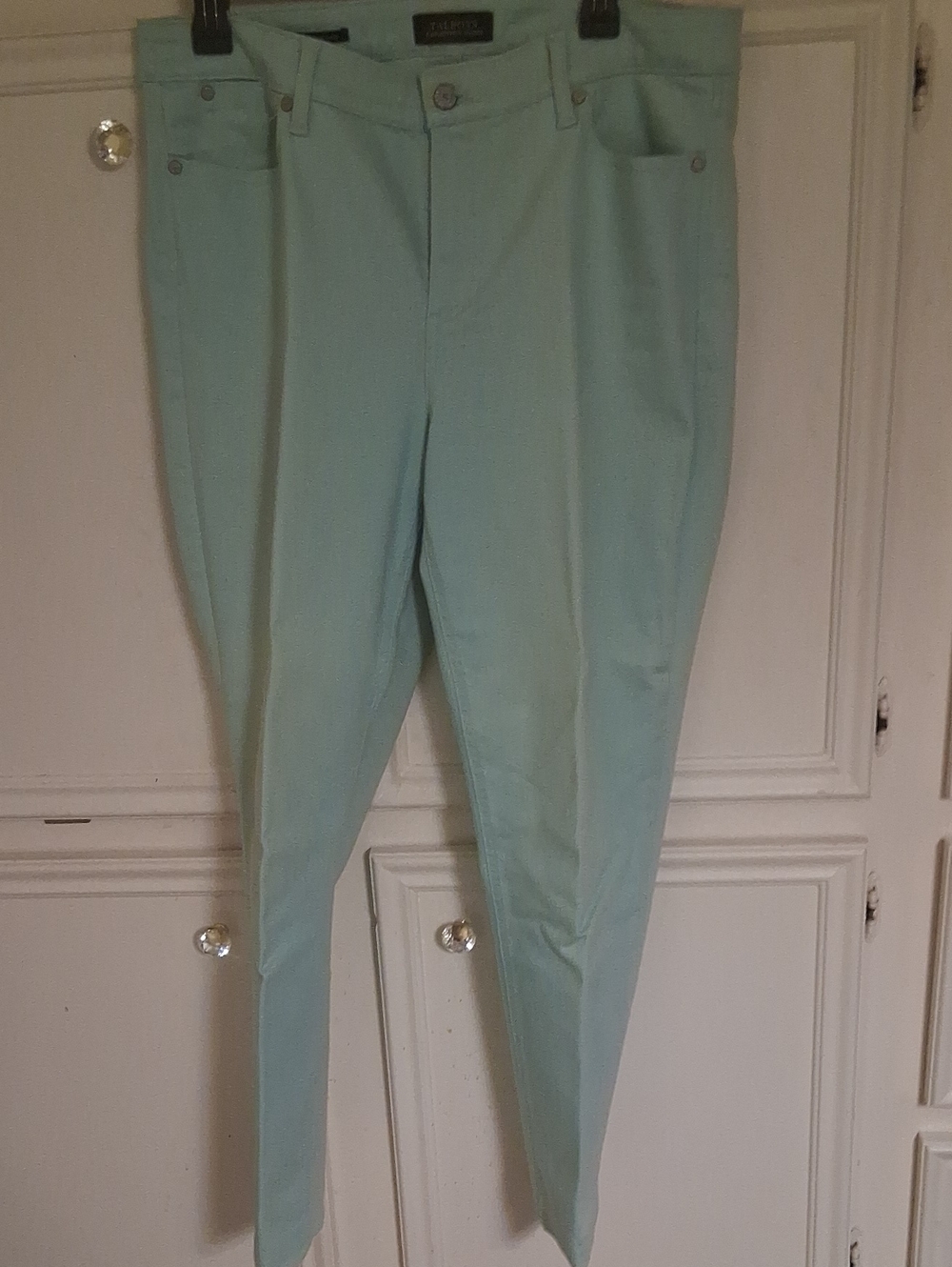Womens TalbotsSlim Stretch Pants in Mint Green Slim Ankle Size:12×29 IN INSEAM